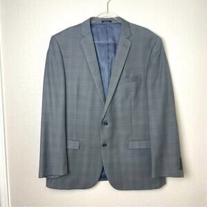 EGARA Men's Gray Plaid Blazer Size 50L